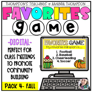 Preview of Fall Morning Meeting Games | DIGITAL GAME - Fun Friday Games