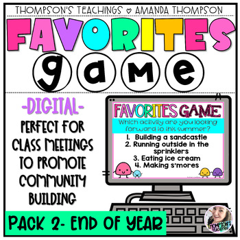 Preview of End of the Year Digital Morning Meeting game- Digital Fun Friday Games