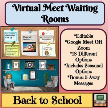 Preview of Virtual Meeting Wait Room - Distance Learning - Google Meet - Zoom