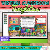 Virtual Middle School Classroom Backgrounds: Digital Resou