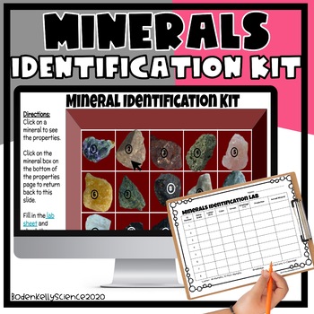 Preview of Virtual Mineral Box Identification Lab Kit, Properties of Minerals Practice