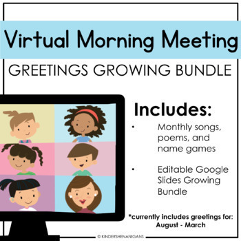 Preview of Virtual Morning Meeting Greetings Bundle