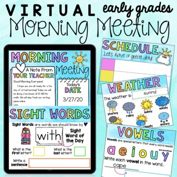 Preview of Virtual Morning Meeting for Early Grades | Interactive!