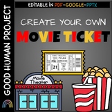 Virtual Movie Theater Ticket Template | Editable