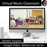 Virtual Music Classroom #1 (Editable), Distance Learning, 