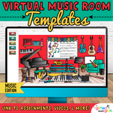 Virtual Music Classroom Backgrounds: Editable Digital Reso