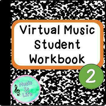Preview of Virtual Music Student Workbook for Google Slides 2