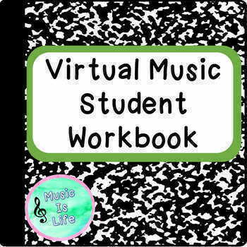 Preview of Virtual Music Student Workbook for Google Slides