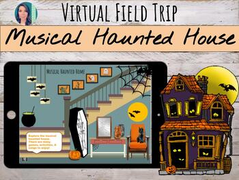 Preview of Virtual Musical Halloween Haunted House | Sing, Play, Clap, Listen, & Interact
