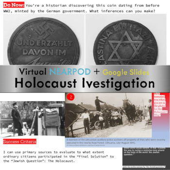 Preview of Virtual NEARPOD Investigative Holocaust Lesson 