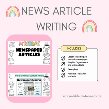 Preview of Virtual Newspaper Article Writing Unit 