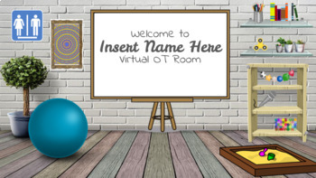 Preview of Virtual Occupational Therapy OT Room Template for Google Slides