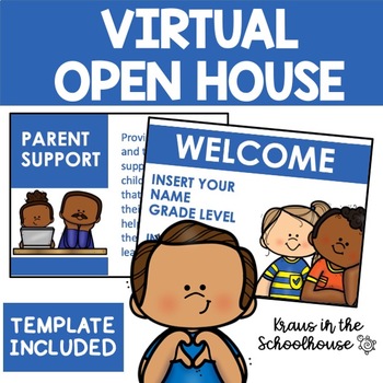 Preview of Virtual Open House Template Editable | Distance Learning | Back to School