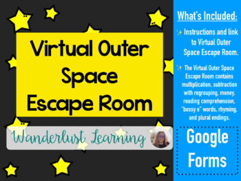 Preview of Virtual Outer Space Escape Room | Google Forms