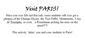 Preview of Virtual PARIS TRIP -Visit Paris!