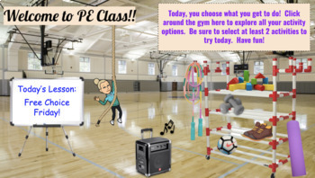 Preview of Virtual PE Lesson - Free-Choice Board (Asynchronous for Distance Learning)