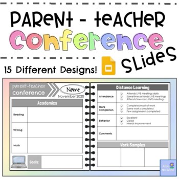 Preview of Virtual Parent - Teacher Conference Slides