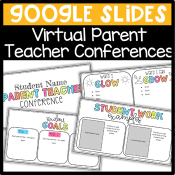 Preview of Virtual Parent Teacher Conferences - Editable Google Slides