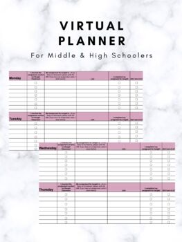 Preview of Virtual Planner (Perfect for remote learning!)