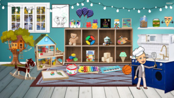 Preview of Virtual Play Therapy Room - Child Directed Play- NO log ins needed