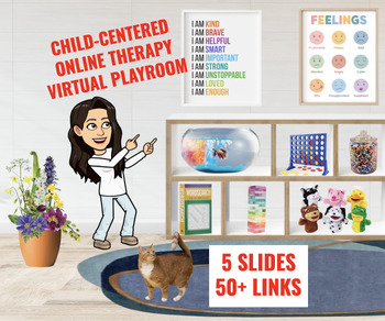 Preview of Virtual Playroom Therapy Room Online Counseling Child Play Therapist