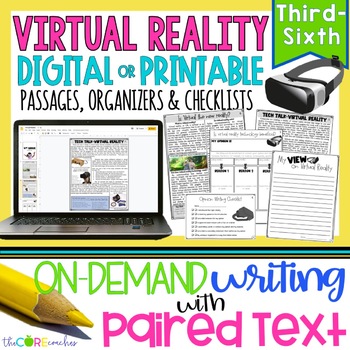 Preview of Paired Text Passages - Virtual Reality Opinion Writing - Print & Digital