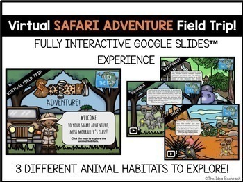 Preview of Virtual 'SAFARI ADVENTURE' Field Trip - End of Year Trip - Distance Learning