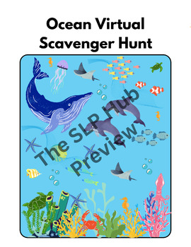 Preview of Virtual Scavenger Hunt - Ocean Themed