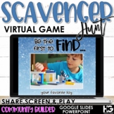 Virtual Scavenger Hunt | Writing Prompts for Morning Work 