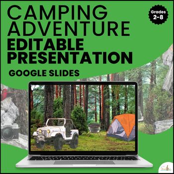 Preview of Virtual Scene "Camping Adventure" / Google Slides Template