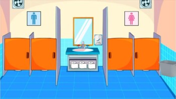 Preview of Virtual School Bathroom Template