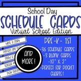 Virtual School Daily Schedule Cards (Pocket Chart) Pre-K -