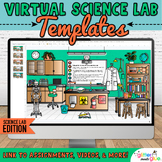 Virtual Classroom Science Lab Background: Editable Digital