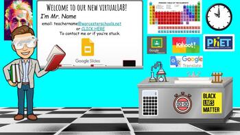 Preview of Virtual Science Lab Classroom - Editable Environment - link your own avatar!
