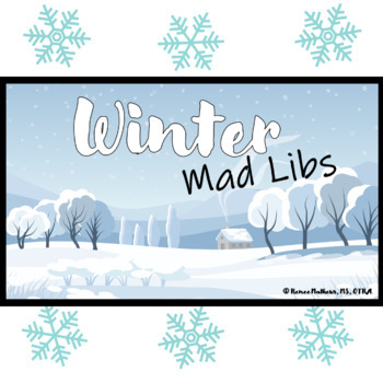 Preview of Winter Mad Libs (PowerPoint AND Google Slides Versions)