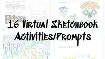 Preview of Virtual Sketchbook Activities/Prompts
