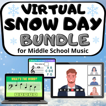 Preview of Virtual Snow Day Activities for Middle School General Music Flexible Instruction
