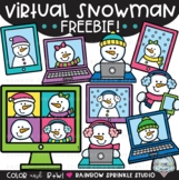 Virtual Snowman Clipart FREEBIE!