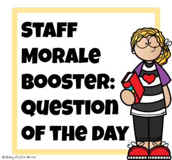 Preview of Question of the Day for Teachers - Virtual Staff Morale Booster: