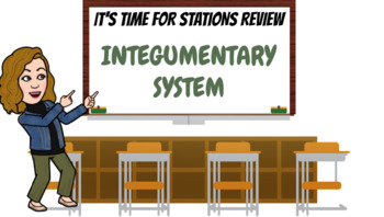 Preview of Virtual Stations Review: Integumentary System (Skin)-Review for Exam