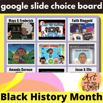 Preview of Virtual Student: Black History Month activity choice board, distance learning