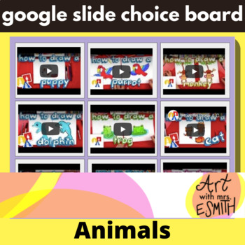 Virtual Student: The Art Choice board, drawing animals by ArtwithMrsESmith