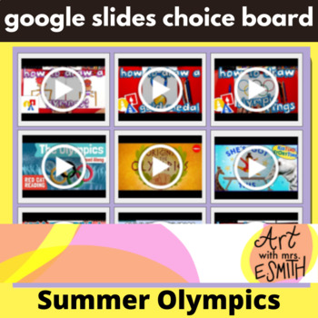 Preview of Virtual Student: The Choice board, Summer Olympics end of year activity