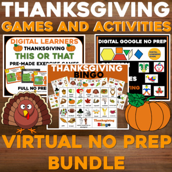 Virtual Thanksgiving Bingo Card