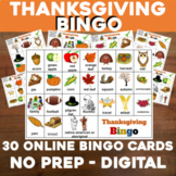 Virtual THANKSGIVING Bingo for Digital or In-Class use Goo