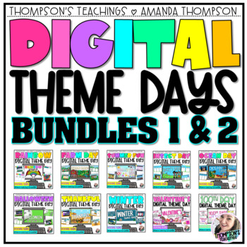 Preview of Virtual THEME DAY BUNDLE | Google Slides | DIGITAL