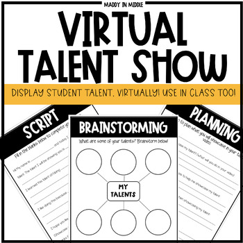 Preview of Virtual Talent Show - Print & Digital - Student Led - Google Slides