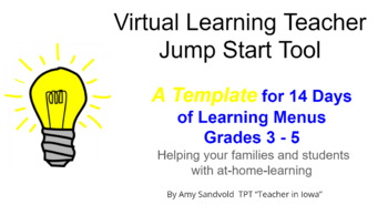 Preview of Virtual Teaching Jump Start Template and Schedule 