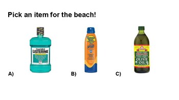 Preview of Virtual Teletherapy Activity -  Picking Appropriate Beach Items