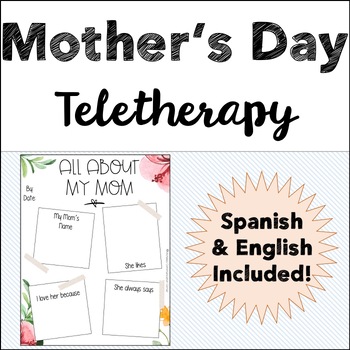 Preview of Mother's Day Teletherapy All About My Mom Google Slides Virtual